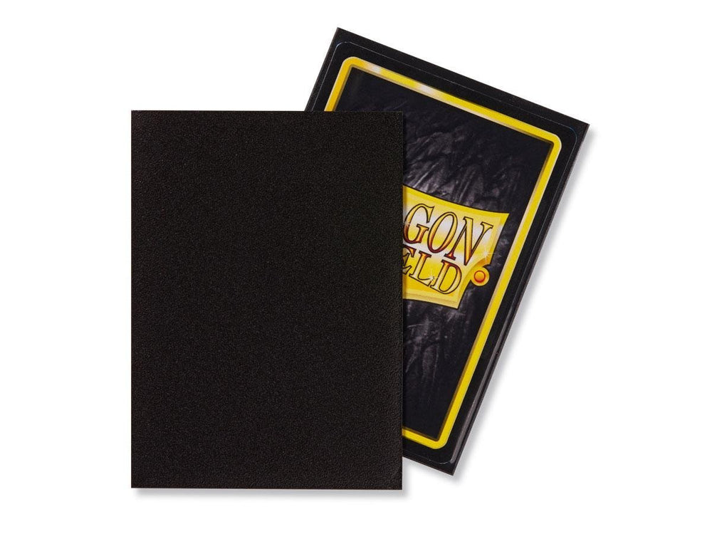 Dragon Shield matte black sleeves interior demonstrates capacity for 75+ cards.
