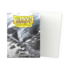 Dragon Shield Matte Dual Sleeves Snow back texture highlighting matte shuffle feel.