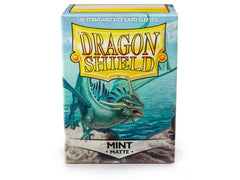 Dragon Shield Matte Mint sleeves close-up with matte finish
