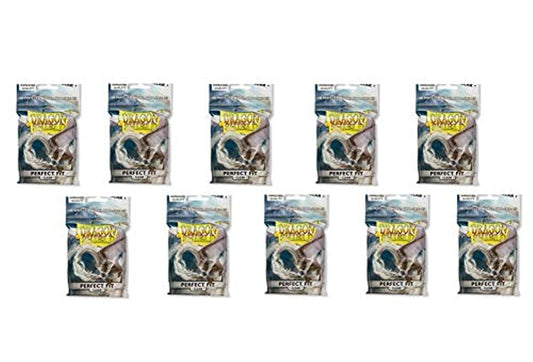 Dragon Shield Perfect Fit Clear Inner Sleeves packaging view highlighting card protection during transport.