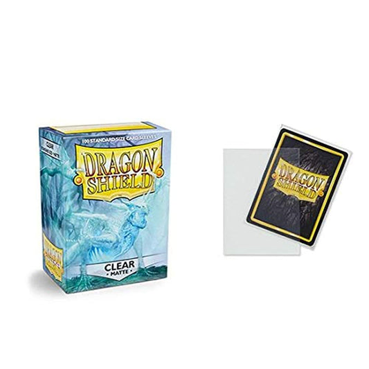Dragon Shield standard-size matte sleeves protect cards during play with robust durability.