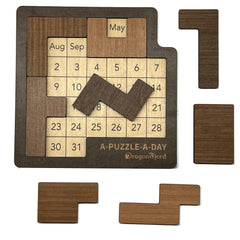 DragonFjord A-Puzzle-A-Day Deluxe close-up of interlocking pieces, precision-crafted for satisfying fits.