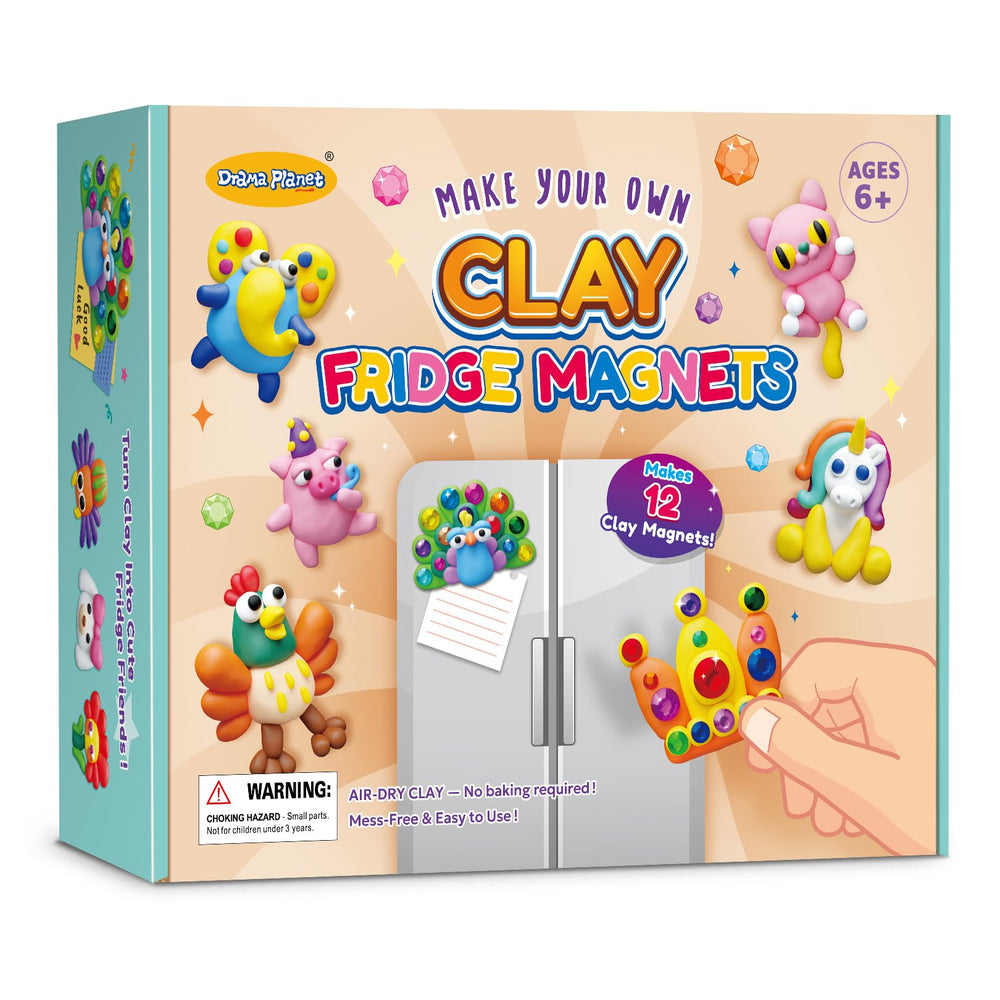 Drama Planet Make Your Own Clay Fridge Magnets Kit color pack for creative play.