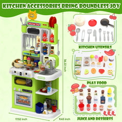 DRAMATION Kids Kitchen Playset compact storage helps keep play areas tidy