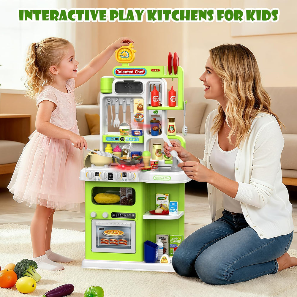 DRAMATION Kids Kitchen Playset sink with running water for interactive role-play
