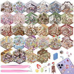 Draupnir DIY 3D House Stickers scene pack adds depth to your miniatures.