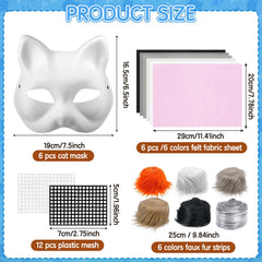Draupnir Therian cat mask kit with felt sheet enhances creative costume design.