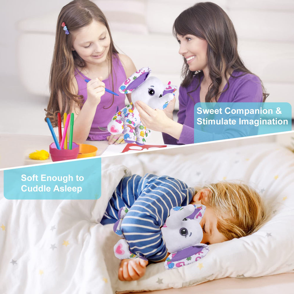 DRAWMYTOY coloring plush storage bag keeps supplies tidy