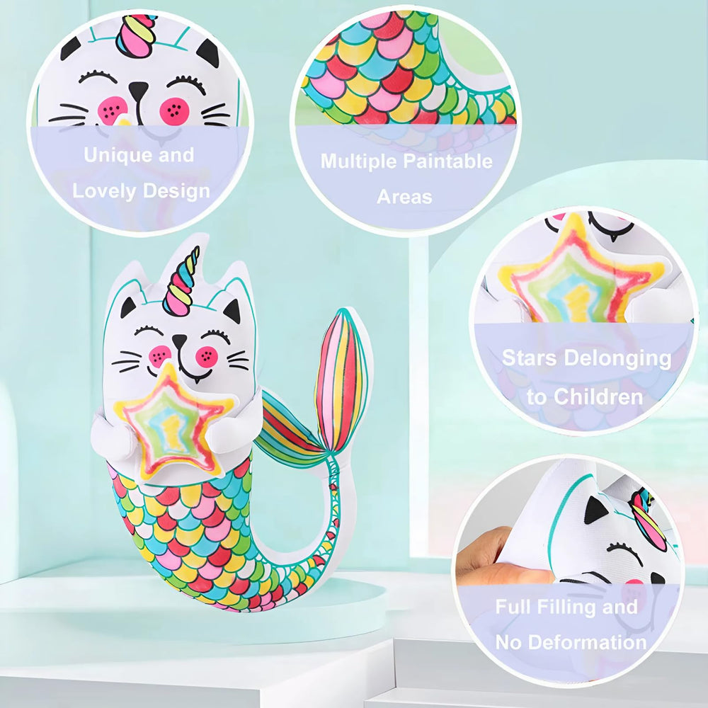 DrawMyToy washable markers set in five colors supports easy cleanup.