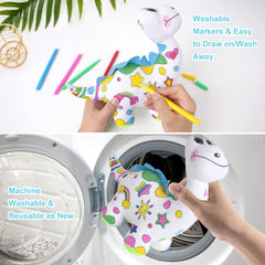 DrawMyToy washable markers pack, vibrant colors for quick, mess-free coloring sessions.