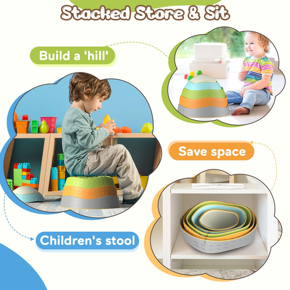 DREAM BUILDING stepping stones designed for kids ages 3-8 to explore movement.