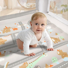 Dream Castle Mini Bounce House animals map floor design sparks imagination