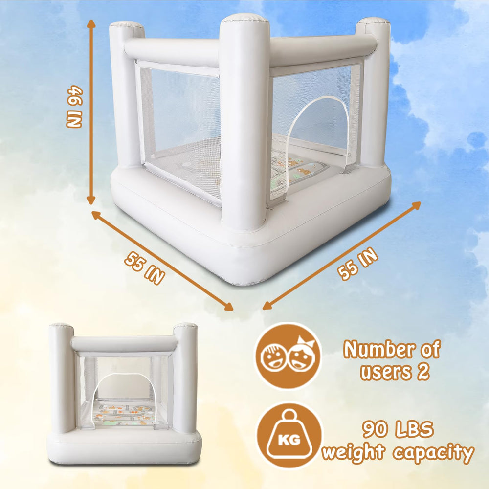 Dream Castle Mini Bounce House kids playing and smiling indoors