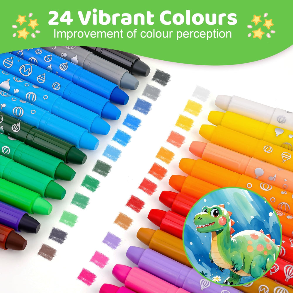 DreamCandy Twist Crayons easy grip for little hands during drawing