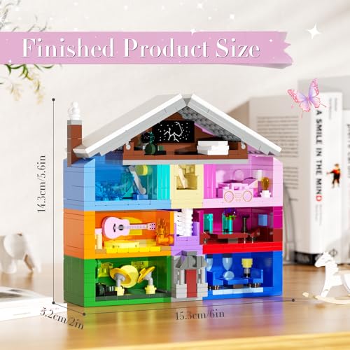 DreamCreators colorful instructions and LED lighting illuminate each room in this set