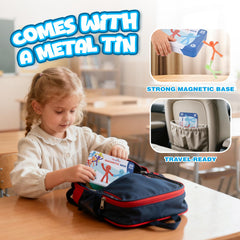 Dreamon 20-piece magnetic toy set, perfect for classrooms and family road trips.