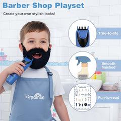 Dreamon tool bag keeps supplies organized for pretend barber sessions.