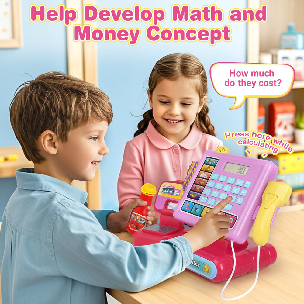 Dreamon cash register drawer and coins teach basic counting through hands-on practice.