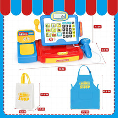 Dreamon cash register with play money and coins for counting practice