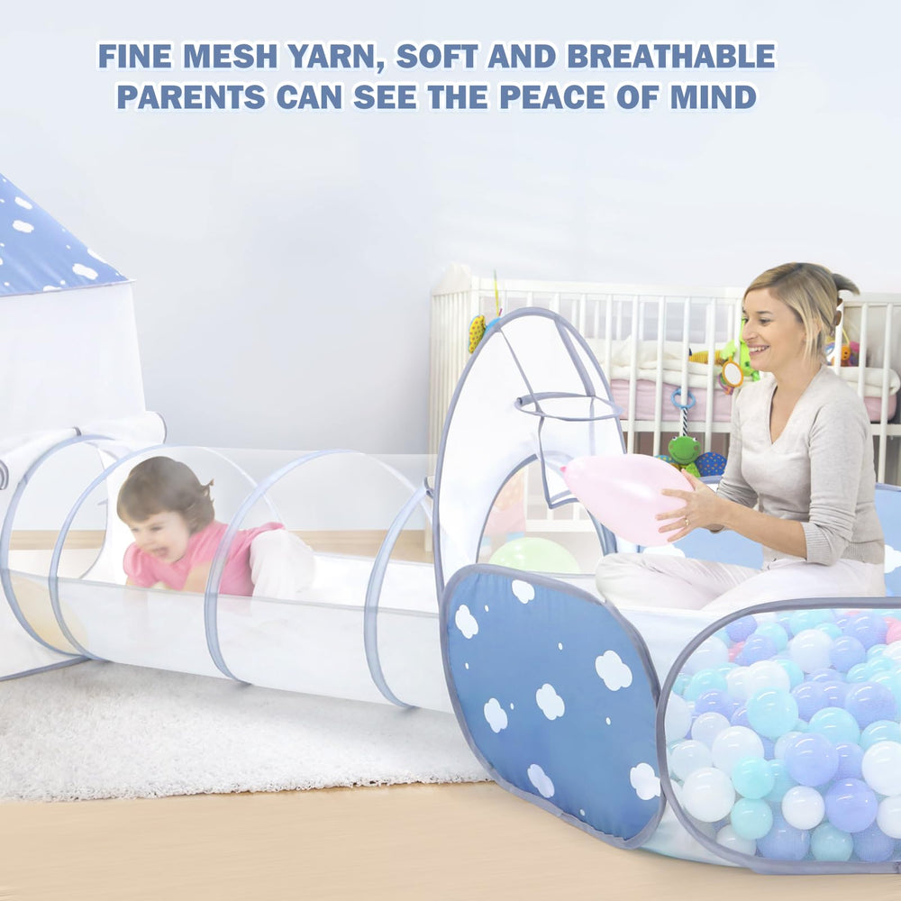 Dreamon durable polyester play tent with sturdy structure for climbing and crawling.
