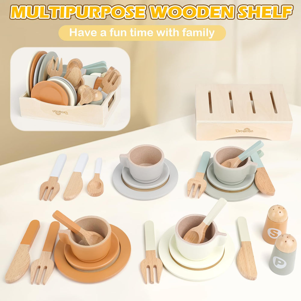 Dreamon durable wooden kitchen toy designed for little hands