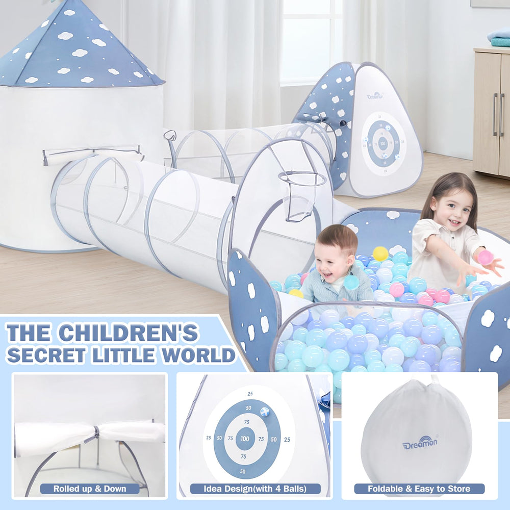 Dreamon foldable tunnel and tent with carry bag for on the go fun.