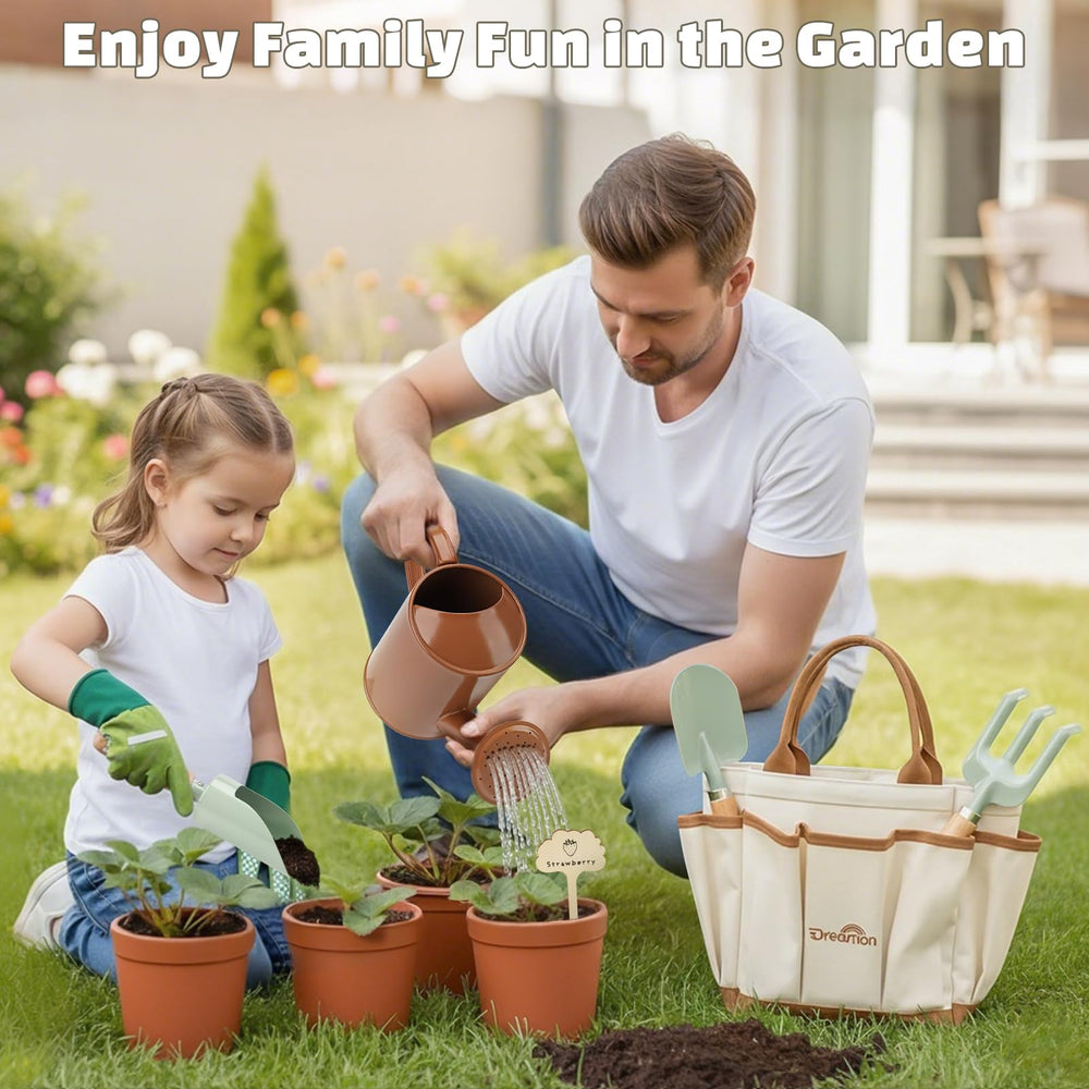 Dreamon Gardening Set gloves—soft, safe hand protection for tiny fingers during planting.