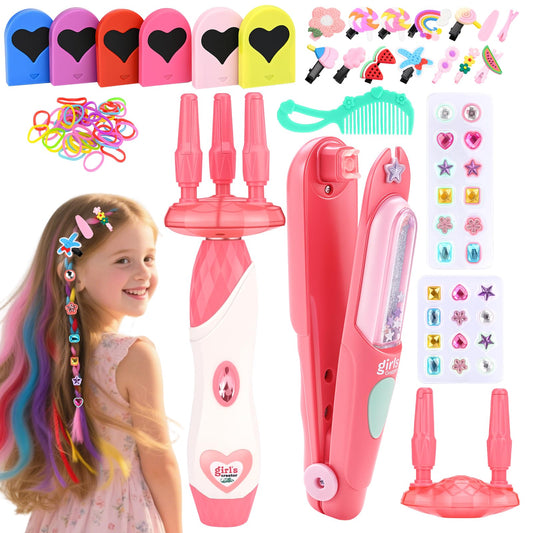 Dreamon hair styling kit with automatic braider for quick, stylish braids.