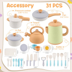Dreamon kids play kitchen teapot tea set for pretend tea time with friends.