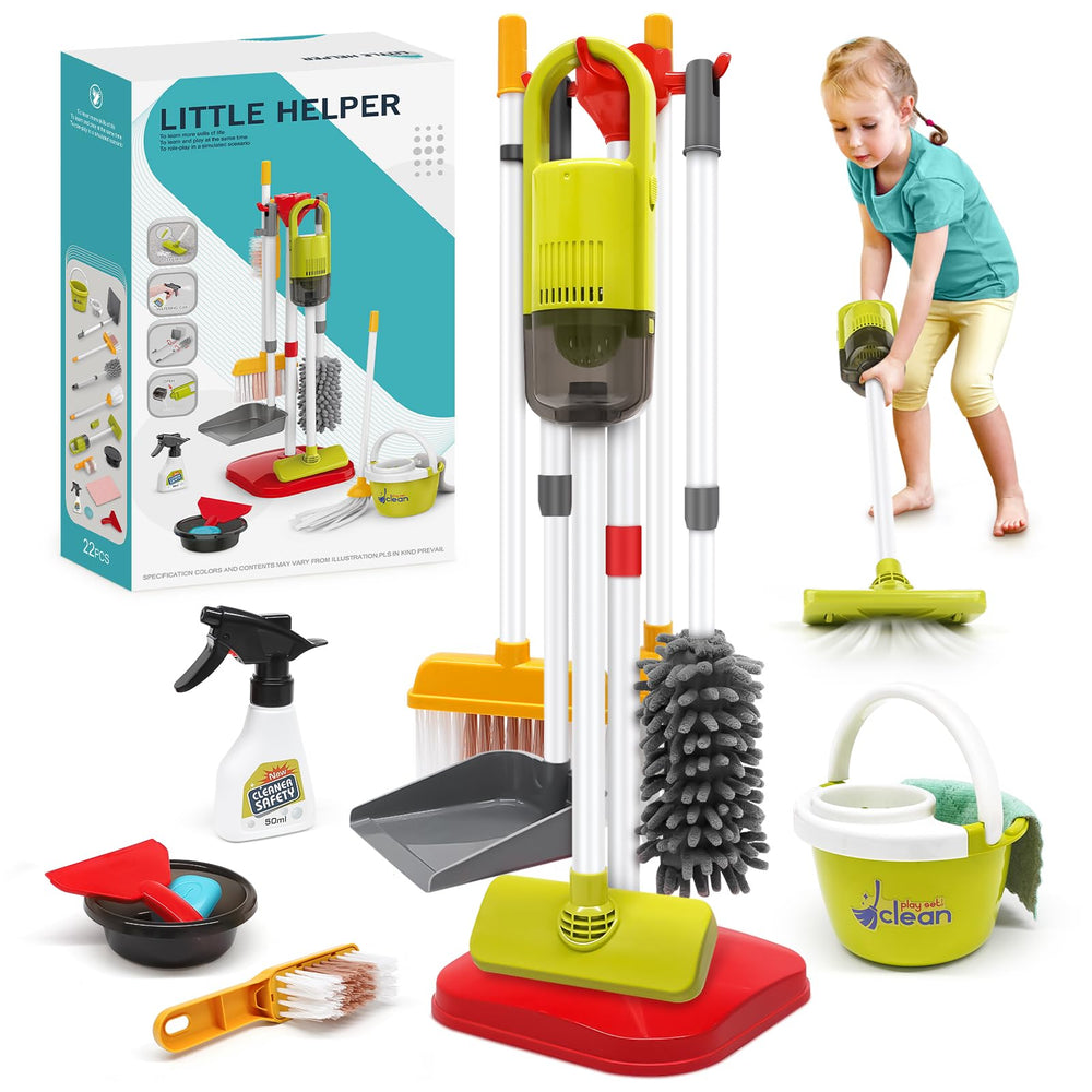 Dreamon toddler cleaning set toolkit: complete pretend kit sparks imaginative role-play at home.