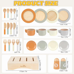 Dreamon wooden condiment shakers for pretend dining and sharing