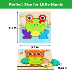 Dreampark puzzle frame showing organized pieces for easy play
