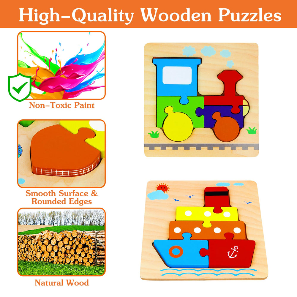 Dreampark wooden vehicle puzzle steamship encourages open ended storytelling and focus