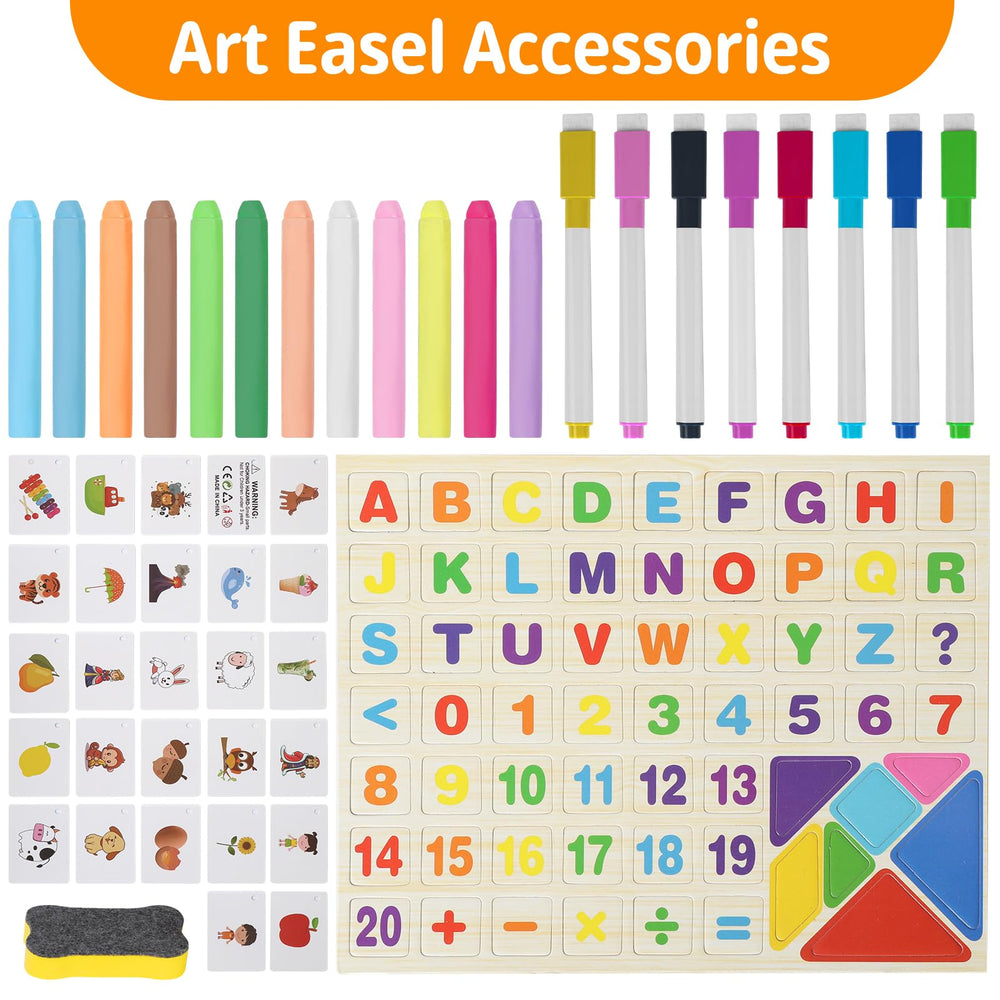 Dreamtailor easel chalkboard side for chalk art and storytelling.
