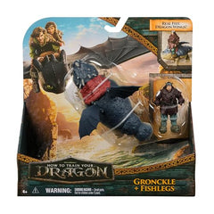 DreamWorks Dragons Gronckle figurine with movable limbs for dynamic posing