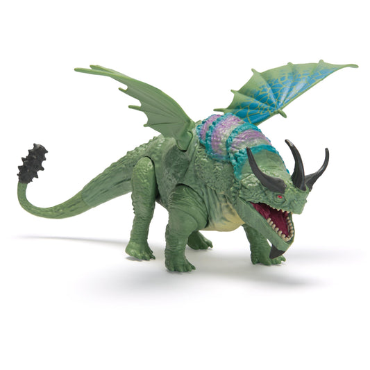 DreamWorks Dragons Rumblehorn figure front view with detailed sculpt and poseable features.