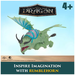 DreamWorks Dragons Rumblehorn figure with poseable legs for action poses.