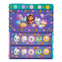 DreamWorks Gabby’s Dollhouse storage box with two drawers keeps supplies neatly sorted.