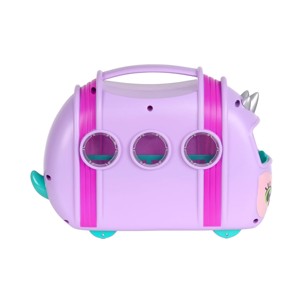 Case closed but display-ready with round window peeks