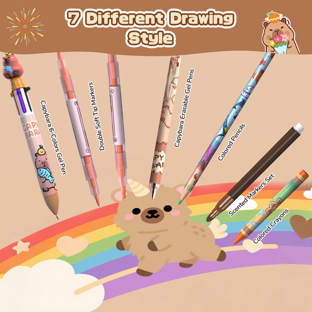 DreamyCandy Capybara colored pencils deliver smooth shading for young artists