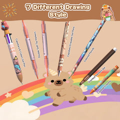 DreamyCandy Capybara colored pencils deliver smooth shading for young artists