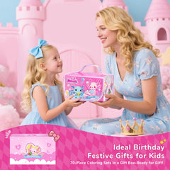DreamyCandy axolotl-themed art kit is ideal for travel crafts and creative play.