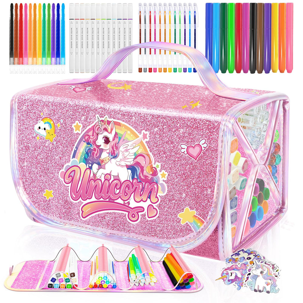 DreamyCandy unicorn pencil case keeps supplies organized on the go.