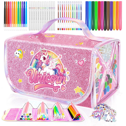 DreamyCandy unicorn pencil case keeps supplies organized on the go.