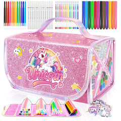 DreamyCandy unicorn pencil case keeps supplies organized on the go.
