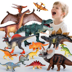 Drefirsa large dinosaur figures set for imaginative play and party decor.