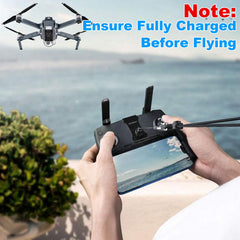 Dregin Mavic Pro Battery 2-pack product shot with drone in action.