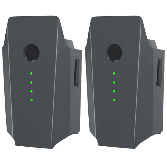 Dregin Mavic Pro Battery 2-pack front view highlights dependable power for DJI drones.