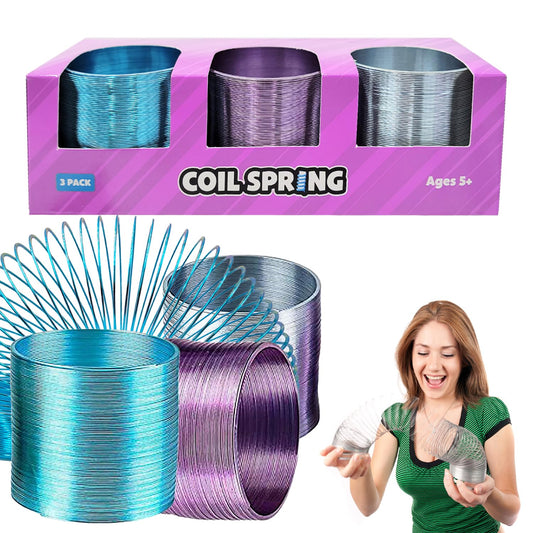 The Dreidel Company rainbow 60mm coil spring, ideal as party favors and playful decor