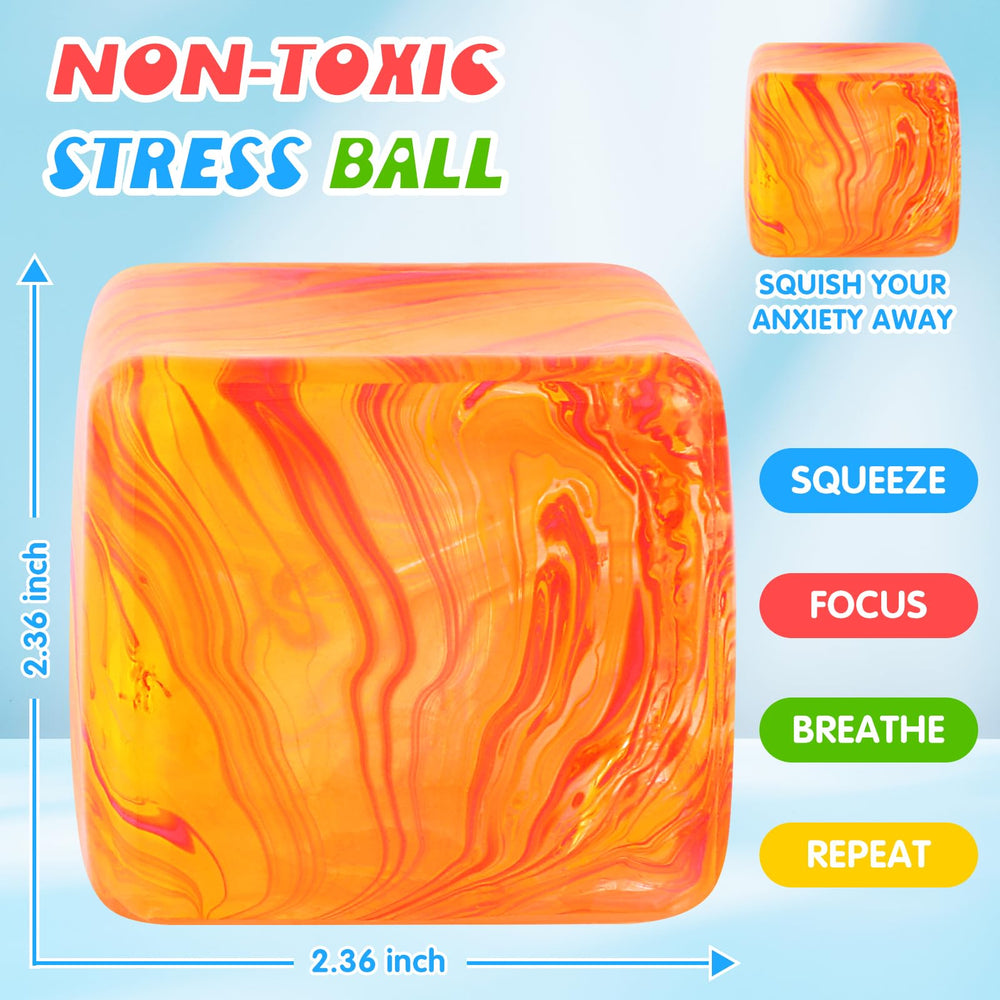 Drephere squishy cube close-up highlighting tactile texture and squeeze fun.